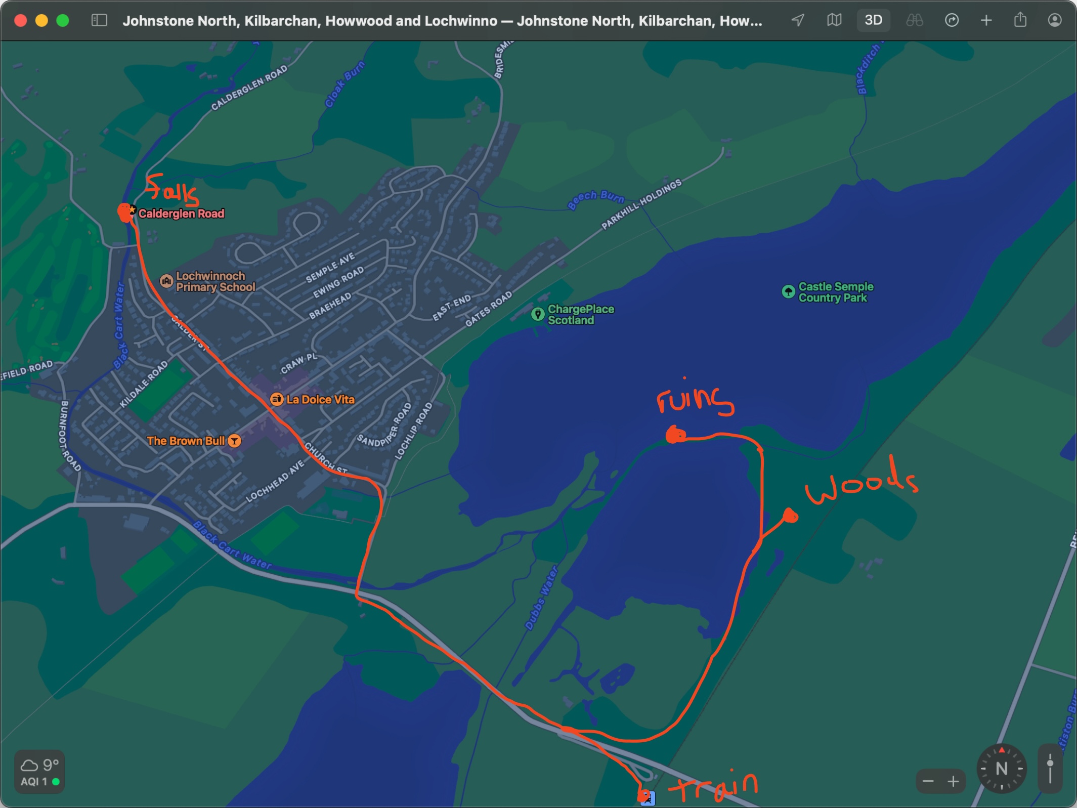 Map of Lochwinnoch