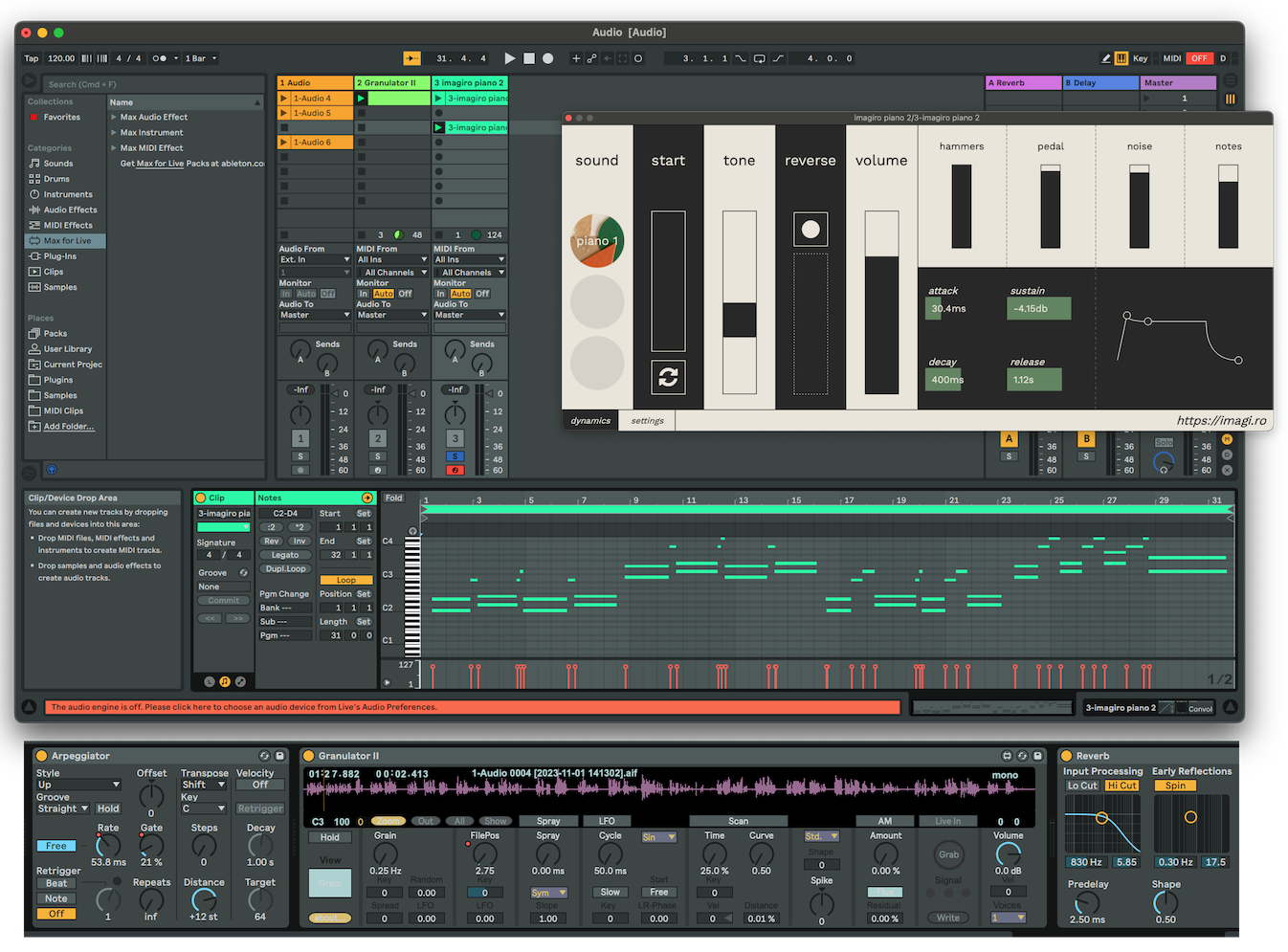 Using Ableton to make sounds