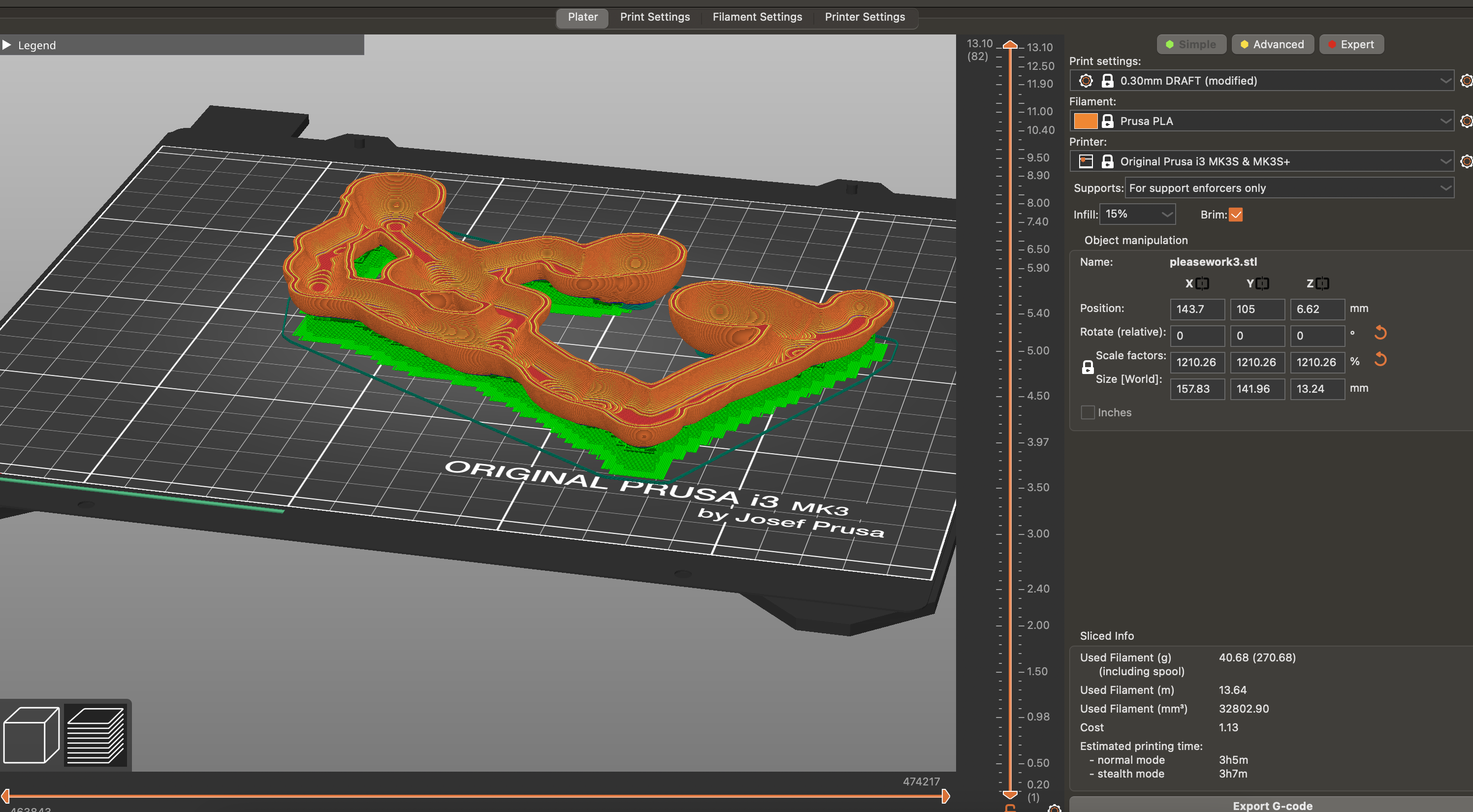 GCode with added supports